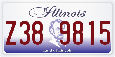 IL license plate Z389815