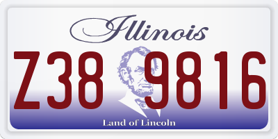 IL license plate Z389816