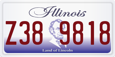 IL license plate Z389818