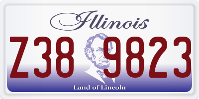 IL license plate Z389823