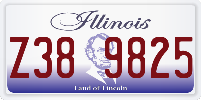 IL license plate Z389825