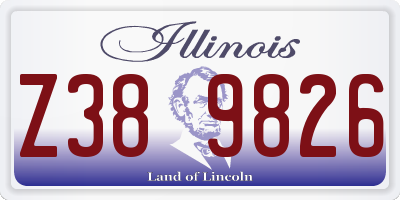 IL license plate Z389826