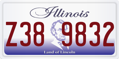 IL license plate Z389832