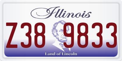 IL license plate Z389833