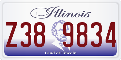 IL license plate Z389834