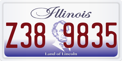 IL license plate Z389835
