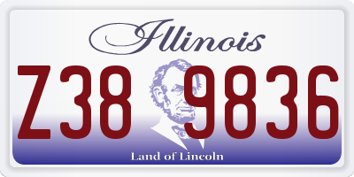 IL license plate Z389836