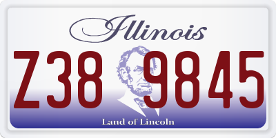 IL license plate Z389845