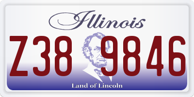 IL license plate Z389846