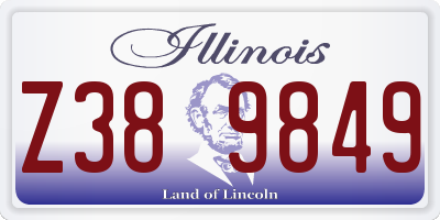 IL license plate Z389849