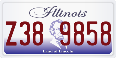 IL license plate Z389858