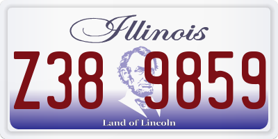 IL license plate Z389859