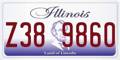 IL license plate Z389860