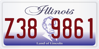 IL license plate Z389861