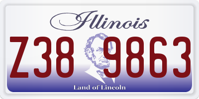 IL license plate Z389863