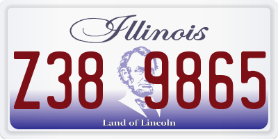 IL license plate Z389865