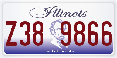 IL license plate Z389866