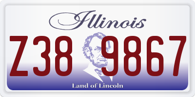 IL license plate Z389867