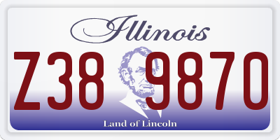 IL license plate Z389870