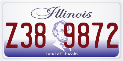 IL license plate Z389872