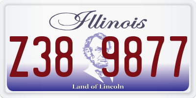 IL license plate Z389877