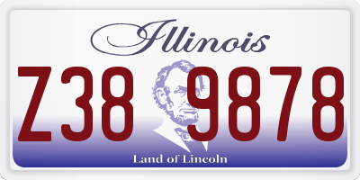 IL license plate Z389878