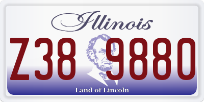 IL license plate Z389880