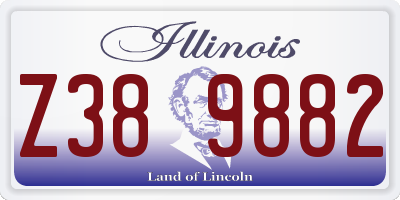 IL license plate Z389882