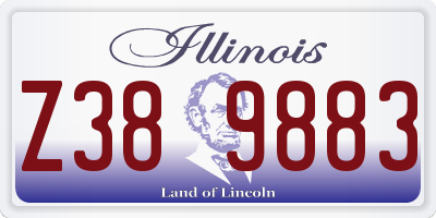 IL license plate Z389883