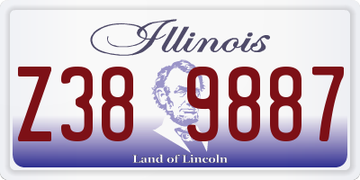 IL license plate Z389887