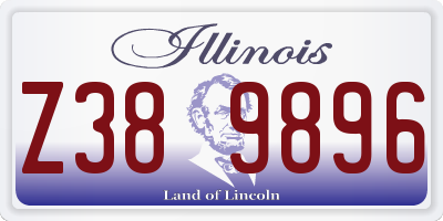 IL license plate Z389896