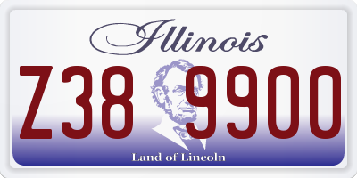 IL license plate Z389900
