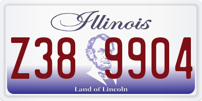 IL license plate Z389904