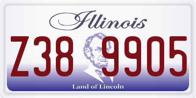 IL license plate Z389905