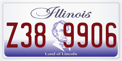 IL license plate Z389906