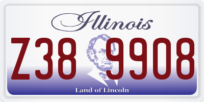 IL license plate Z389908