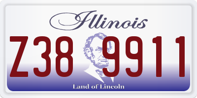 IL license plate Z389911