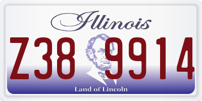IL license plate Z389914