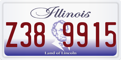 IL license plate Z389915