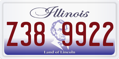 IL license plate Z389922
