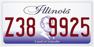 IL license plate Z389925