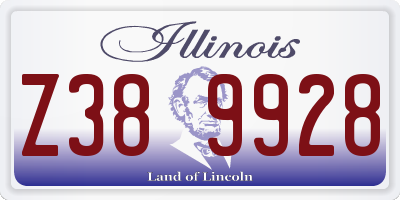 IL license plate Z389928