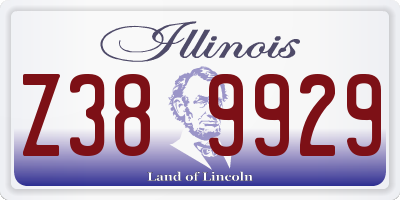 IL license plate Z389929