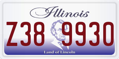 IL license plate Z389930