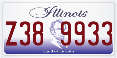 IL license plate Z389933
