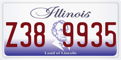 IL license plate Z389935