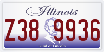 IL license plate Z389936