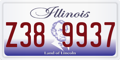 IL license plate Z389937