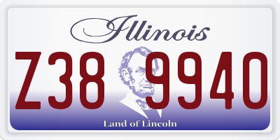 IL license plate Z389940