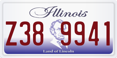 IL license plate Z389941